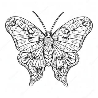 Kupu-Kupu Malam Halaman Mewarnai