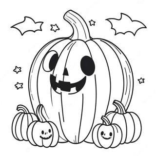 Halaman Mewarnai Labu Halloween Vintage Yang Menyeramkan 103429-41464