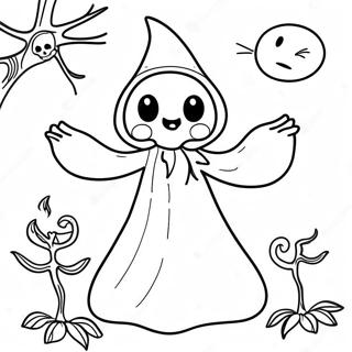 Halaman Mewarnai Hantu Halloween Vintage Yang Unik 103431-41469