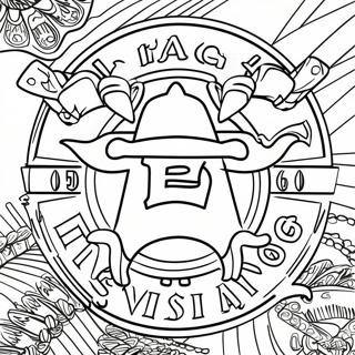 Halaman Mewarnai Semangat Tim Texas Rangers 103687-41670