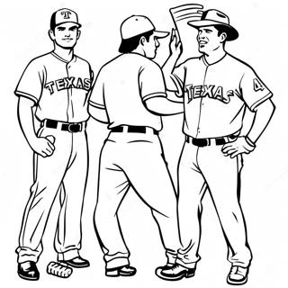 Halaman Mewarnai Semangat Tim Texas Rangers 103687-41671
