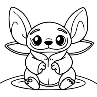 Stitch Dan Baby Yoda Halaman Mewarnai