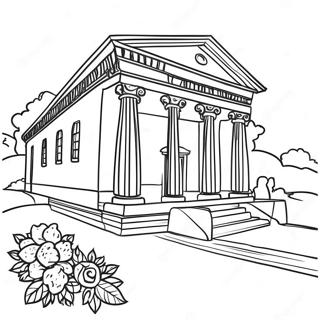 Halaman Mewarnai Vila Romawi Yang Elegan 103947 41870