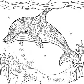 Halaman Mewarnai Paus Biru Yang Lembut Di Bawah Laut 103972-41888