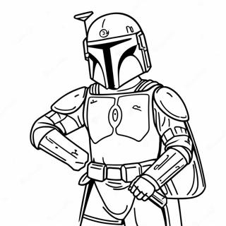 Boba Fett Halaman Mewarnai