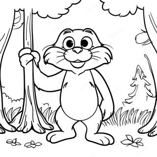 Halaman Mewarnai Lorax Memegang Pohon 104098-41984