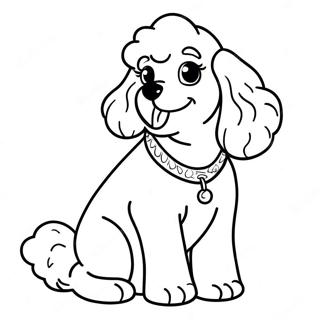 Halaman Mewarnai Poodle Prancis Yang Menyenangkan 104664-42427