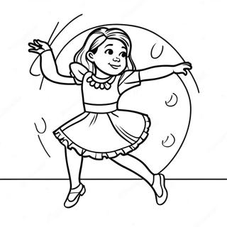 Halaman Mewarnai Gabriella Montez Menari 105408-43013