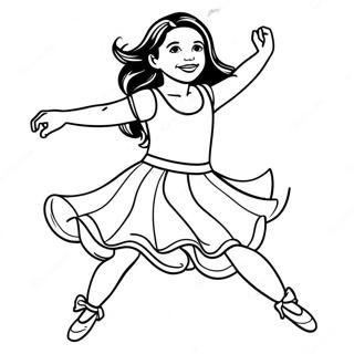 Halaman Mewarnai Gabriella Montez Menari 105408-43014