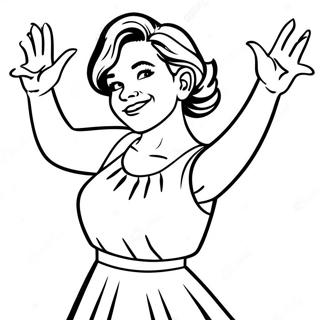 Halaman Mewarnai Gabriella Montez Menari 105408-43015