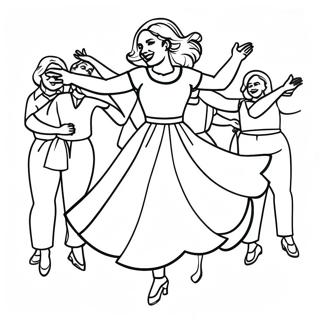 Halaman Mewarnai Gabriella Montez Menari 105408-43016