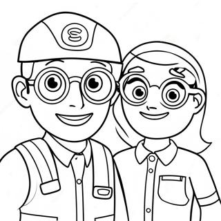 Blippi Dan Meekah Halaman Mewarnai