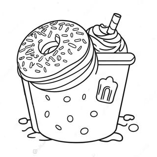 Halaman Mewarnai Dunkin Donuts Dengan Sprinkles 105744-43279