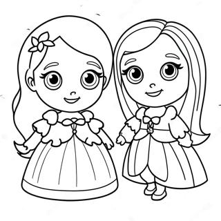 Halaman Mewarnai Teman Imut Trinity Dan Madison 105795 43313