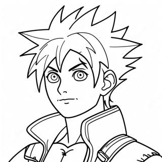 Halaman Mewarnai Anime Boy Dengan Rambut Berduri 105820 43332