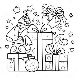 Halaman Mewarnai Hadiah Ulang Tahun Meriah Untuk Nenek 106106-43562