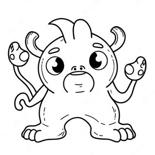 Halaman Mewarnai Monster Adhd Yang Ceria 106364-43762