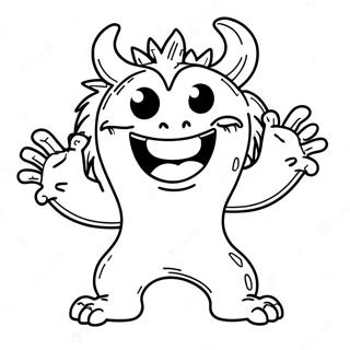 Halaman Mewarnai Monster Adhd Yang Ceria 106364-43764