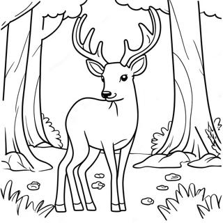 Halaman Mewarnai Rusa Megah Di Hutan 106388-43773