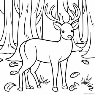 Halaman Mewarnai Rusa Megah Di Hutan 106388-43774