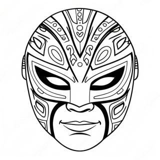 Halaman Mewarnai Topeng Rey Mysterio 106720-44030