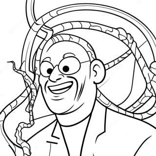 Halaman Mewarnai Doc Ock Tertawa Jahat 106953-44221