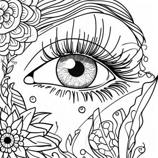 Halaman Mewarnai Potret Mata Realistis 108050-45078