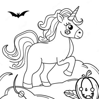 Halaman Mewarnai Unicorn Halloween 108152-45152