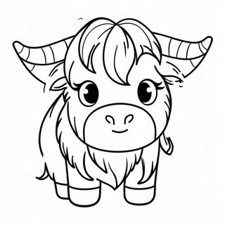 Halaman Mewarnai Sapi Highland Yang Lucu 108231 45215