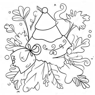 Halaman Mewarnai Dekorasi Yule Ceria 108259 45242