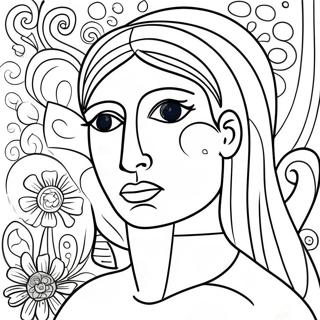 Halaman Mewarnai Periode Biru Terkenal Picasso 108389-45346