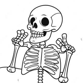 Halaman Mewarnai Kerangka Sarkastik Humor Gelap 108464-45397