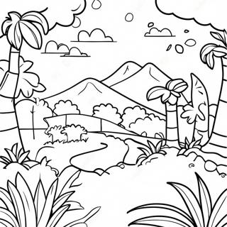 Halaman Mewarnai Kebun Kopi Kolombia 108645-45543