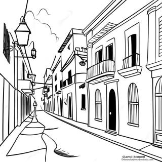 Halaman Mewarnai Pemandangan Jalan Cartagena Yang Cerah 108646-45546