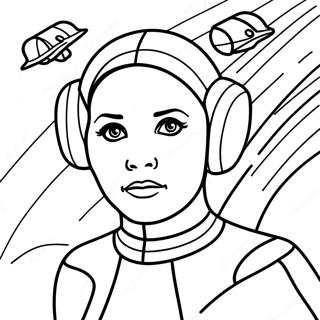 Halaman Mewarnai Putri Leia Dalam Pertempuran Angkasa 108853-45702