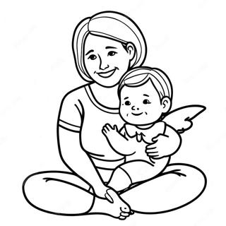 Ibu Dan Aku Halaman Mewarnai