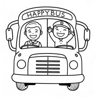 Halaman Mewarnai Kartu Terima Kasih Supir Bus Yang Bahagia 108931-45767