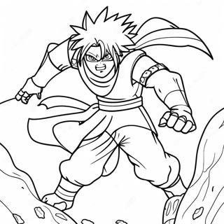 Halaman Mewarnai Madara Dalam Pose Pertarungan 108979 45795