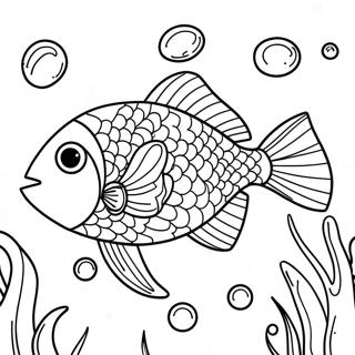 Halaman Mewarnai Ikan Pelangi Yang Bersinar Saat Berenang 109007 45821