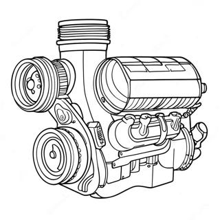 Halaman Mewarnai Mesin Turbo Berwarna Warni 109034-45909