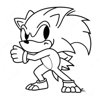 Sonic Si Werehog Halaman Mewarnai