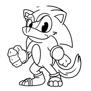 Halaman Mewarnai Sonic Si Werehog Melolong 109083-45878