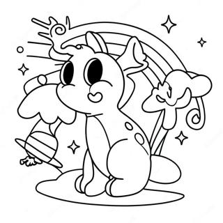 Halaman Mewarnai Teman Pelangi Ungu Yang Ceria 109188-46028