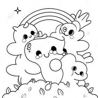 Halaman Mewarnai Teman Pelangi Ungu Yang Tersenyum 109189-46030