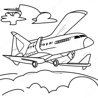 Halaman Mewarnai Pendaratan Boeing 737 109266-46085