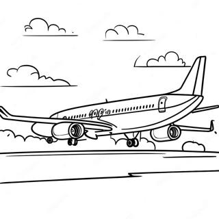 Halaman Mewarnai Pendaratan Boeing 737 109266-46086