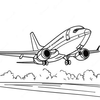 Halaman Mewarnai Pendaratan Boeing 737 109266-46088