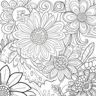 Bunga Selesai Halaman Mewarnai