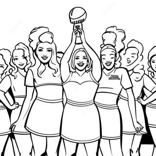 Halaman Mewarnai Pemandu Sorak Superbowl 109574-46331