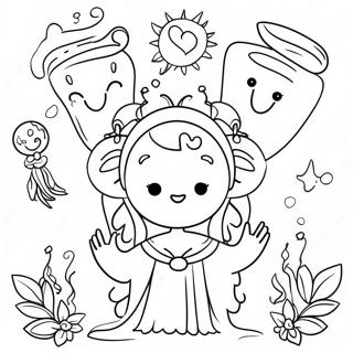 Halaman Mewarnai Adegan Ritual Pagan Yang Fantastis 109752-46465